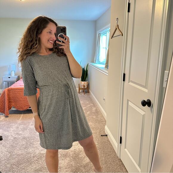 NWT Current/Elliott Gray Short Sleeve Mini Dress Medium - Picture 2 of 13